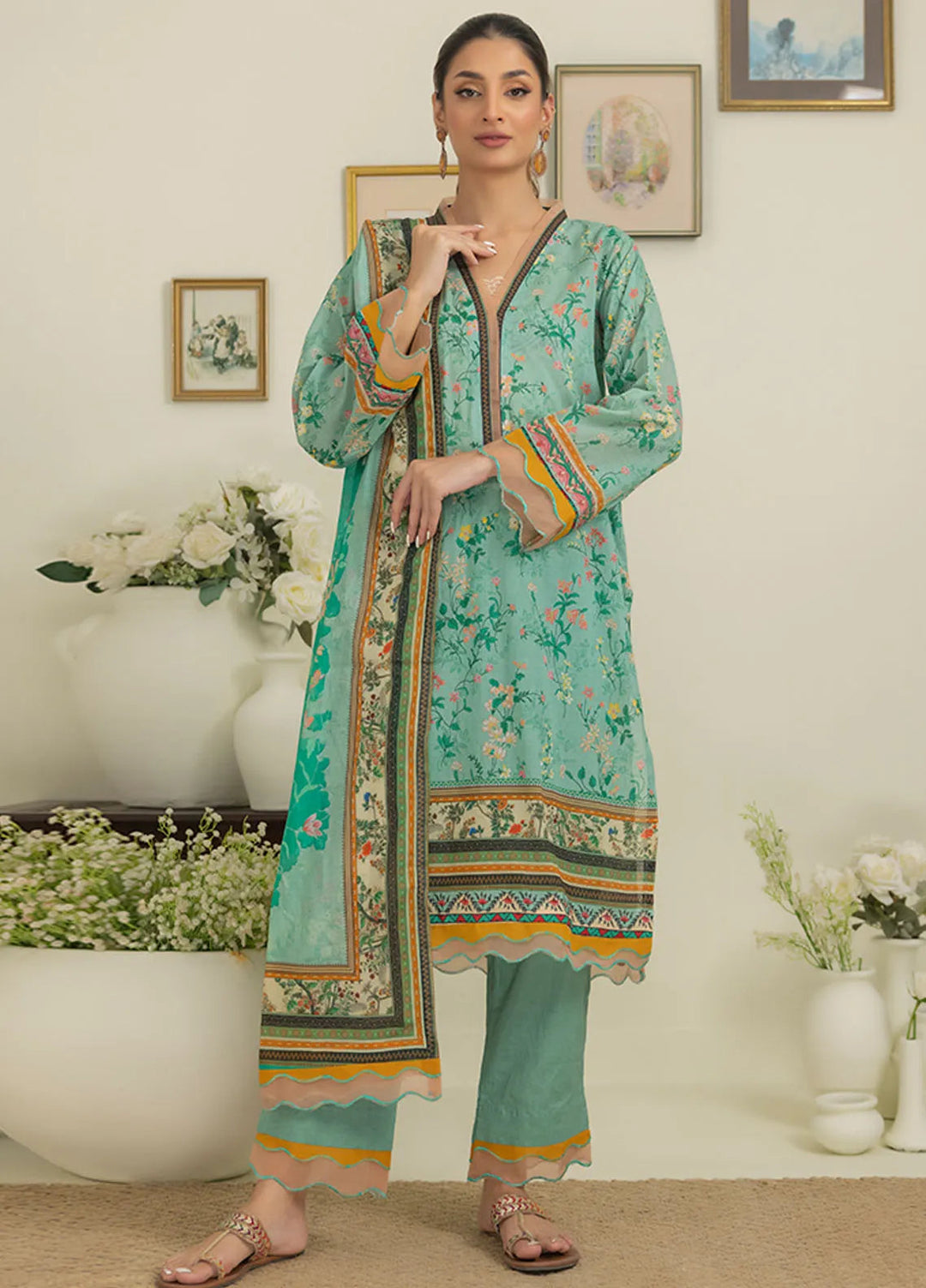 Salina By Regalia Printed Cotton Suit Unstitched 3 Piece RGT24SS3 SPC3-9 - Mid Summer Collection