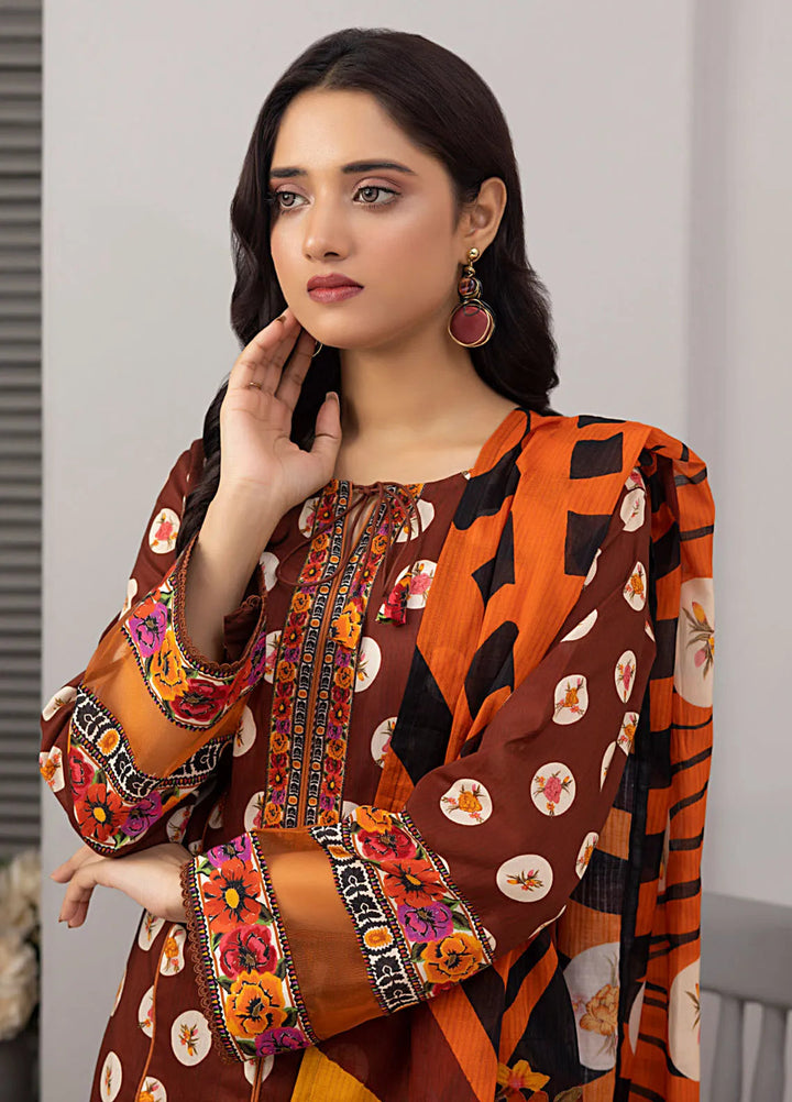 Salina by Regalia Textiles Printed Cotton Suit Unstitched 3 Piece RGTSSV4 D-3 - Mid Summer Collection