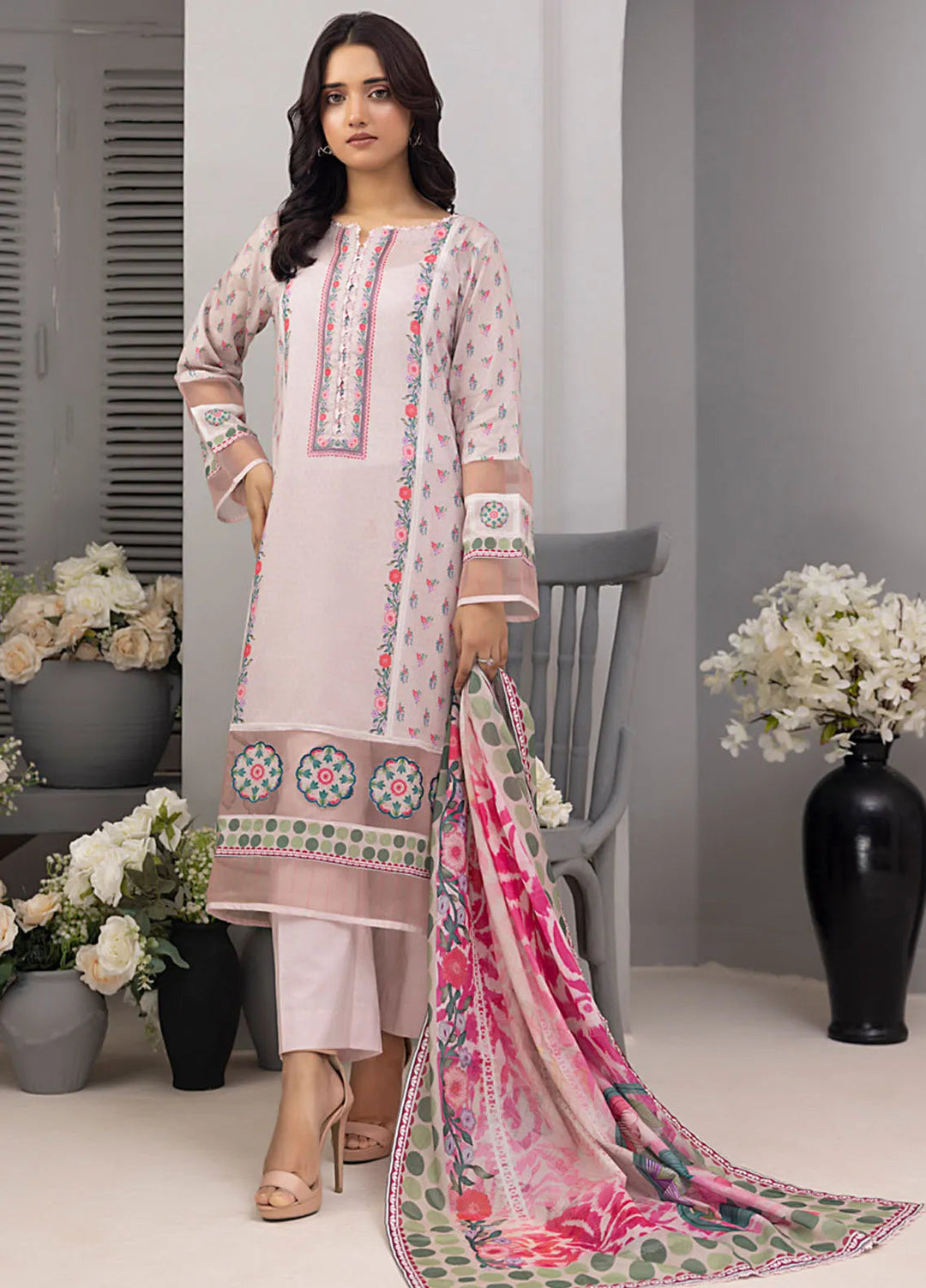 Salina by Regalia Textiles Printed Cotton Suit Unstitched 3 Piece RGTSSV4 D-4 - Mid Summer Collection