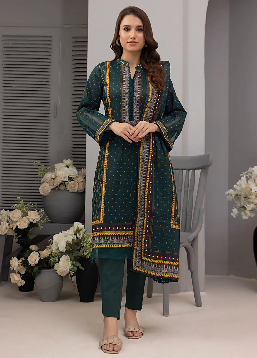 Salina by Regalia Textiles Printed Cotton Suit Unstitched 3 Piece RGTSSV4 D-9 - Mid Summer Collection