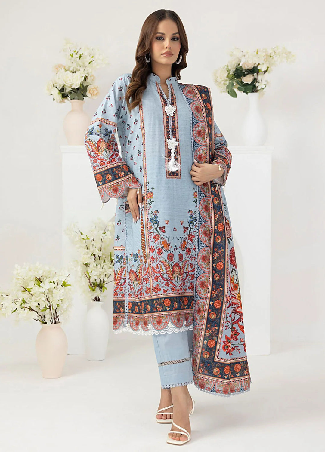 Salina By Regalia Printed Khaddar Suit Unstitched 3 Piece RGT24SK SPK-02 - Winter Collection