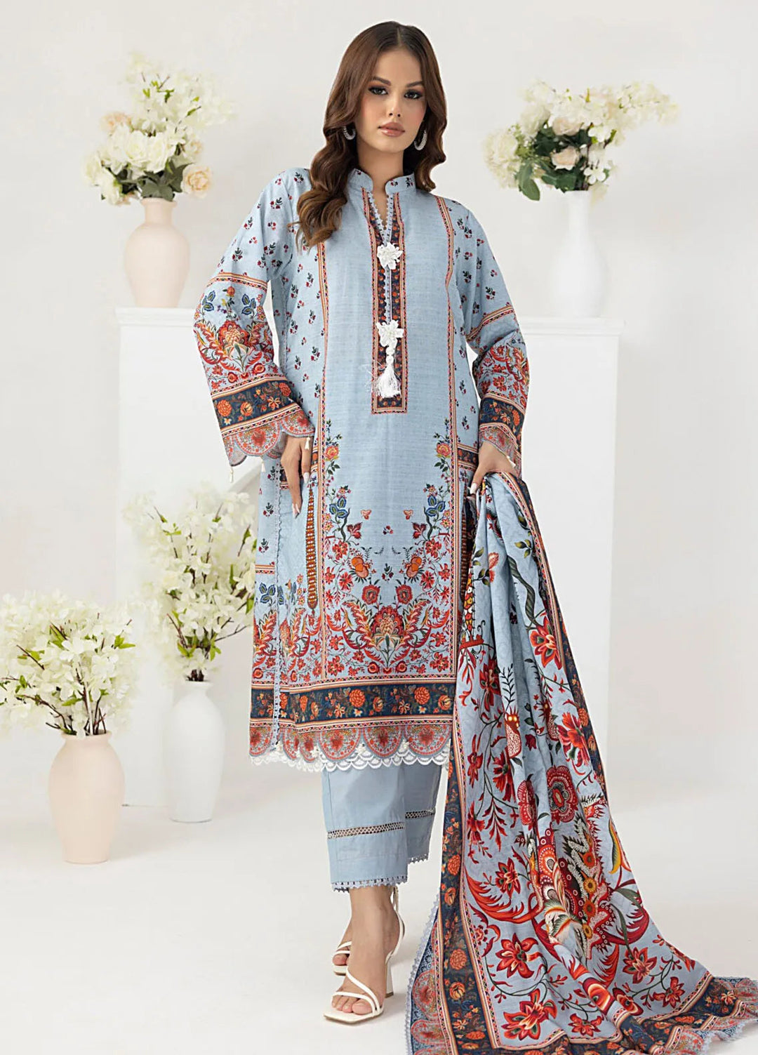 Salina By Regalia Printed Khaddar Suit Unstitched 3 Piece RGT24SK SPK-02 - Winter Collection