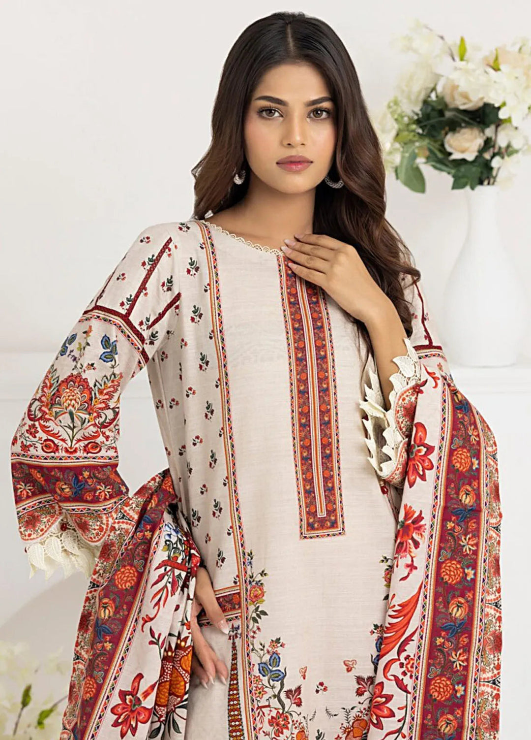 Salina By Regalia Printed Khaddar Suit Unstitched 3 Piece RGT24SK SPK-05 - Winter Collection