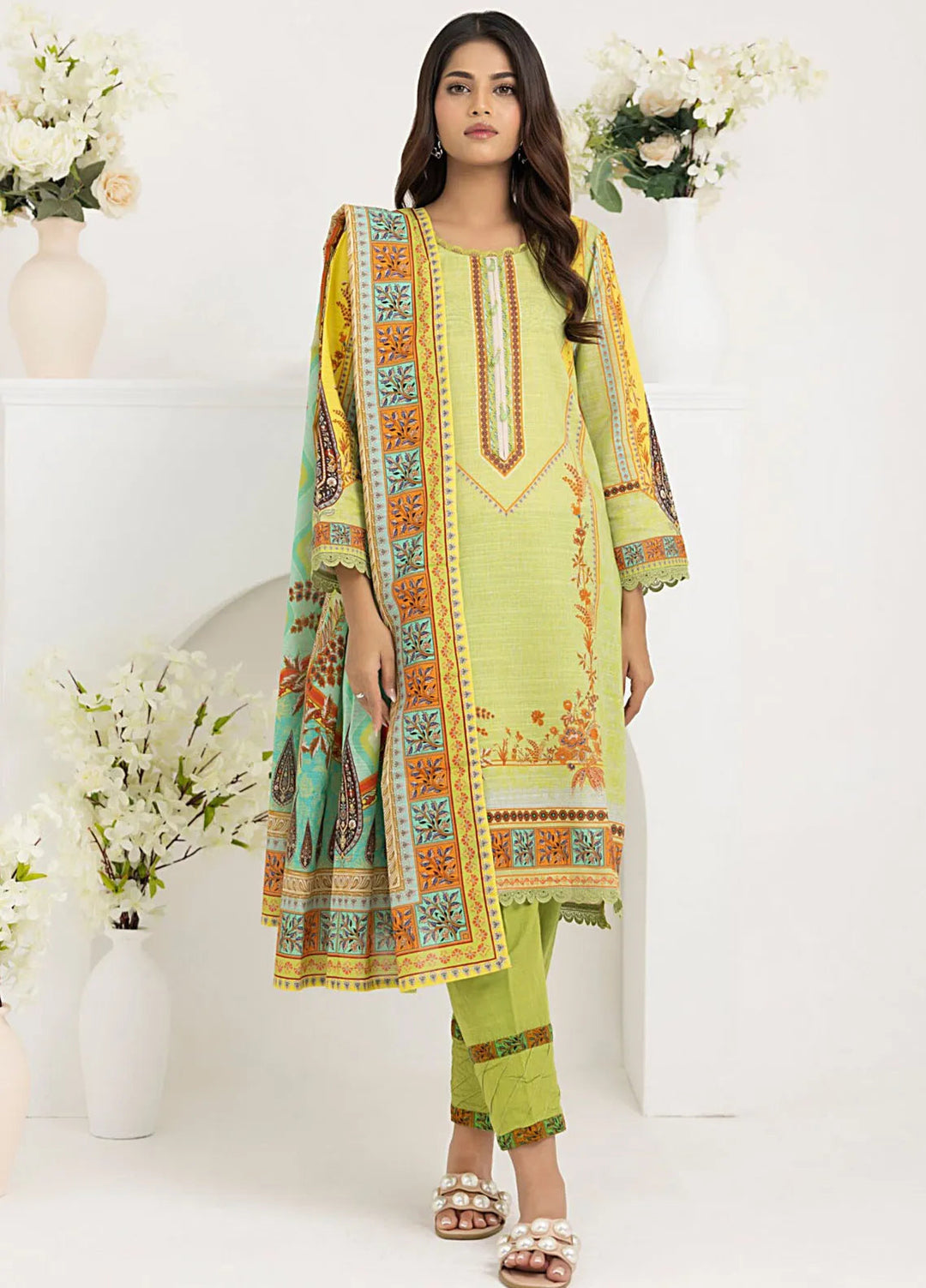 Salina By Regalia Printed Khaddar Suit Unstitched 3 Piece RGT24SK SPK-06 - Winter Collection
