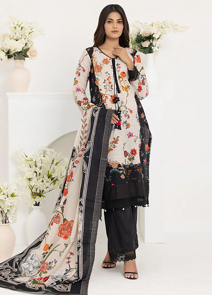 Salina By Regalia Printed Khaddar Suit Unstitched 3 Piece RGT24SK SPK-08 - Winter Collection