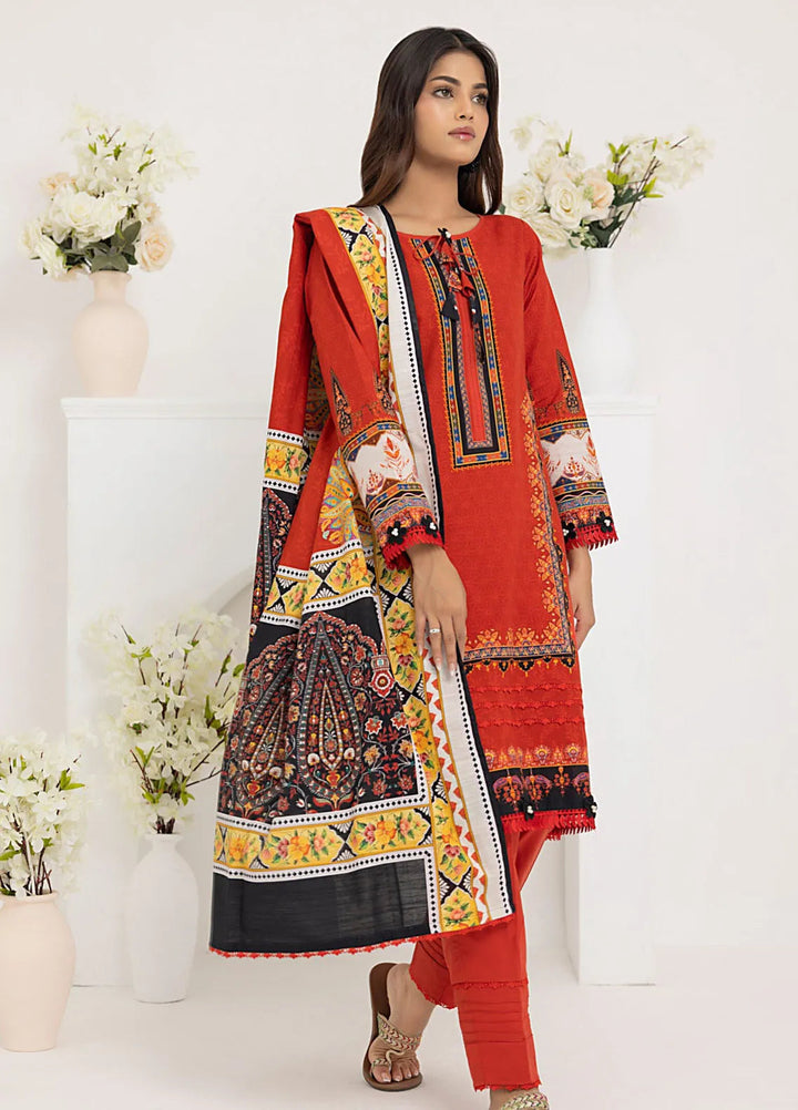 Salina By Regalia Printed Khaddar Suit Unstitched 3 Piece RGT24SK SPK-09 - Winter Collection