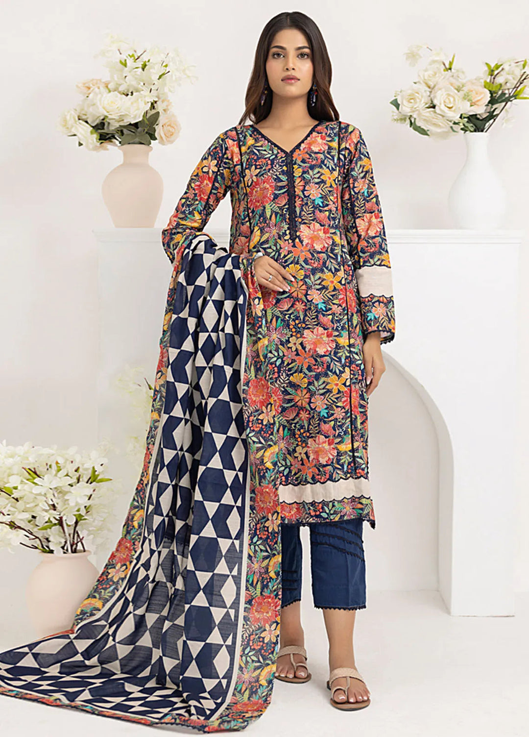 Salina By Regalia Printed Khaddar Suit Unstitched 3 Piece RGT24SK SPK-10 - Winter Collection