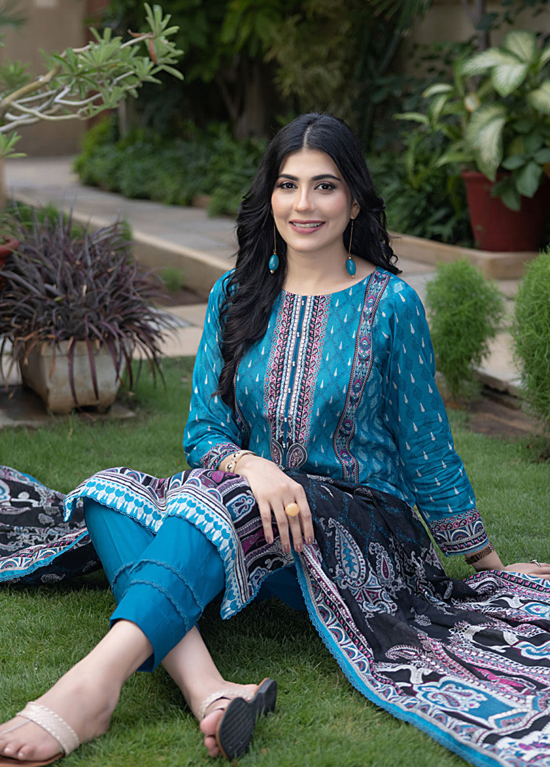 Salina By Regalia Textile Printed Lawn Suits Unstitched 3 Piece RGT24SS SS-10 - Summer Collection