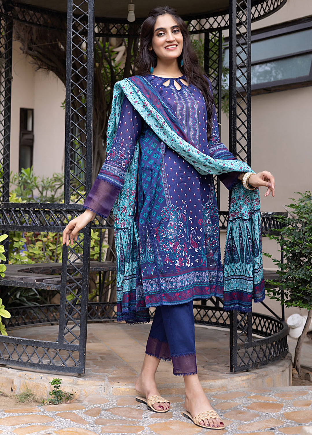 Salina By Regalia Textile Printed Lawn Suits Unstitched 3 Piece RGT24SS SS-4 - Summer Collection