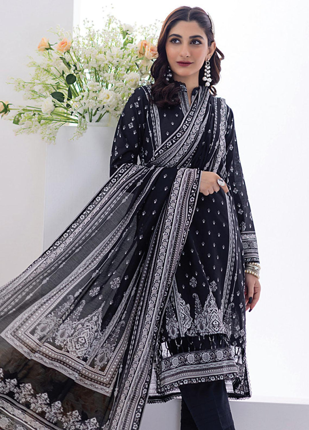 Salina By Regalia Textiles Printed Lawn Suits Unstitched 3 Piece RGT23BW-V2 D-03 - Summer Collection