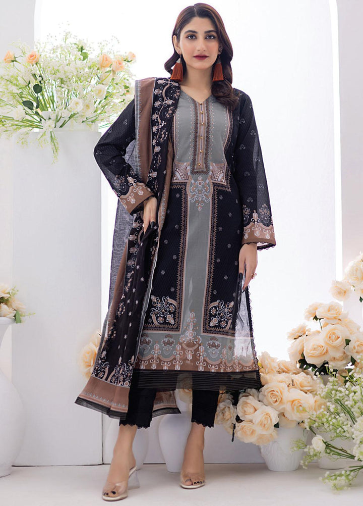 Salina By Regalia Textiles Printed Lawn Suits Unstitched 3 Piece RGT23BW-V2 D-06 - Summer Collection