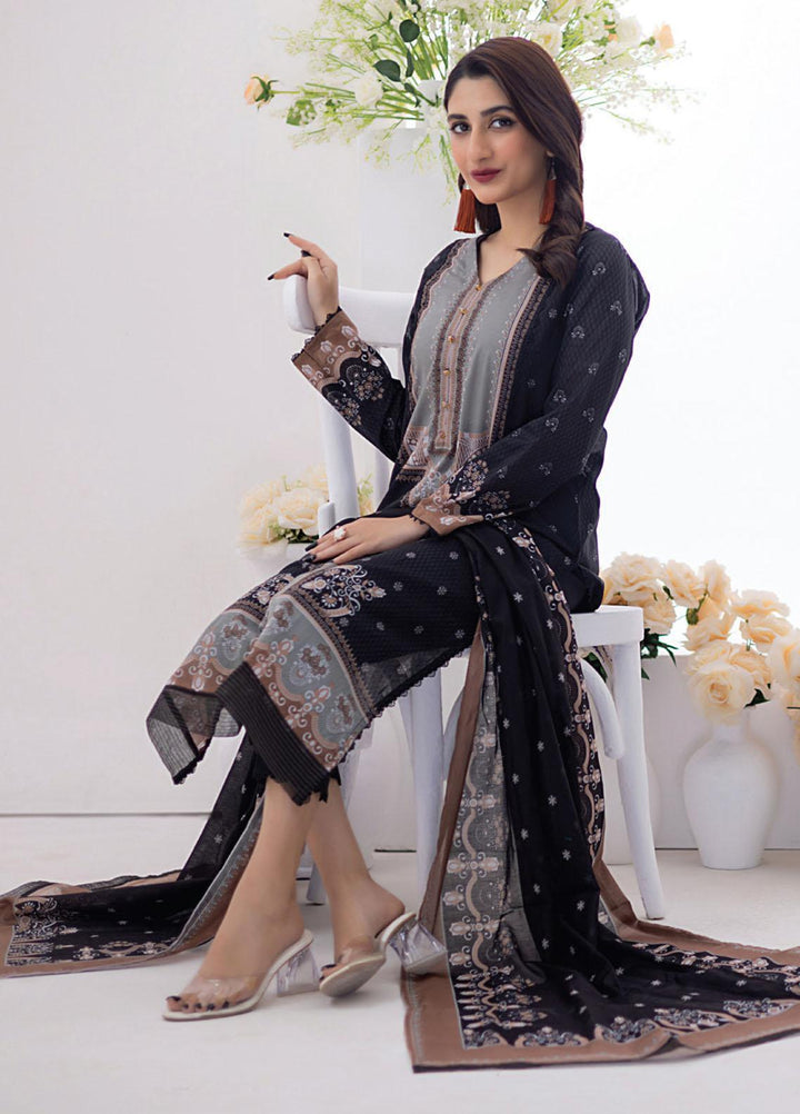 Salina By Regalia Textiles Printed Lawn Suits Unstitched 3 Piece RGT23BW-V2 D-06 - Summer Collection