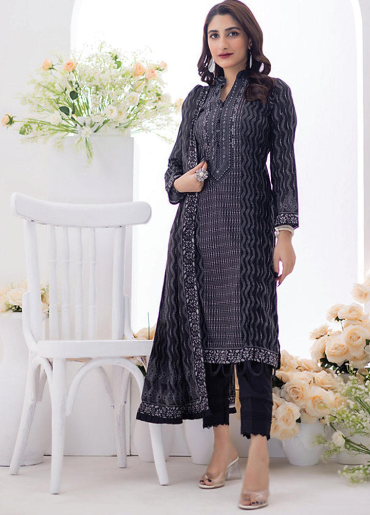 Salina By Regalia Textiles Printed Lawn Suits Unstitched 3 Piece RGT23BW-V2 D-07 - Summer Collection