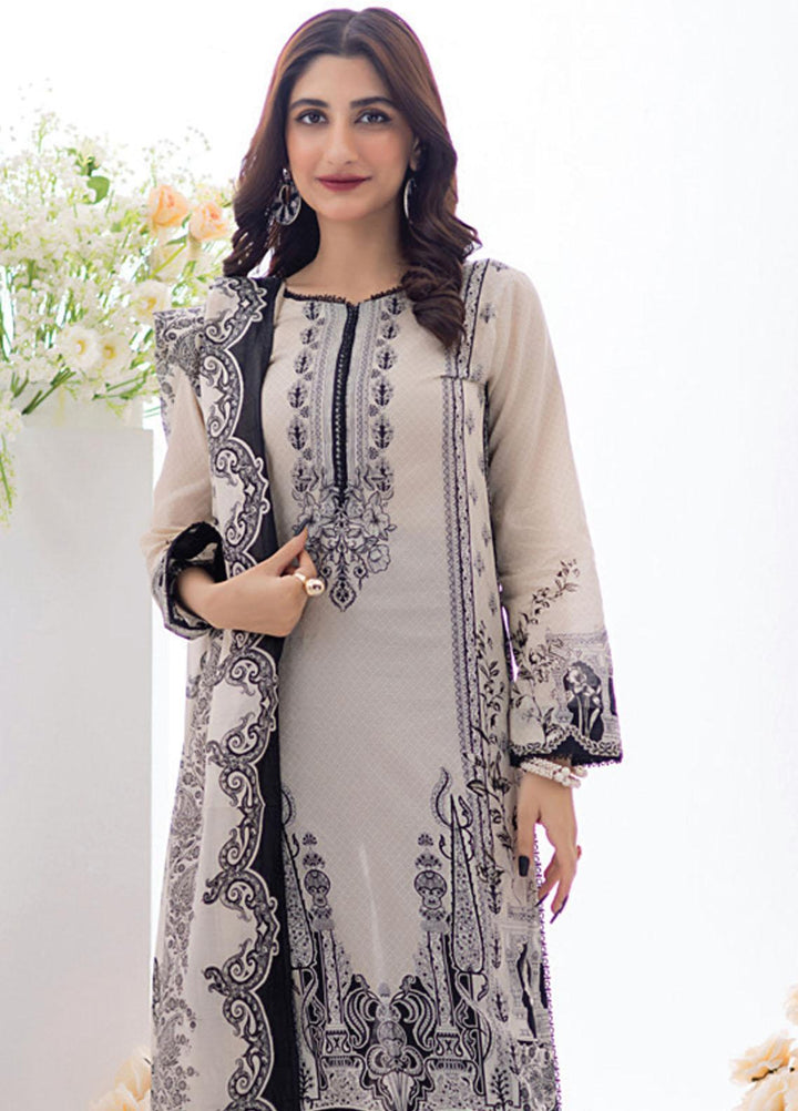 Salina By Regalia Textiles Printed Lawn Suits Unstitched 3 Piece RGT23BW-V2 D-08 - Summer Collection