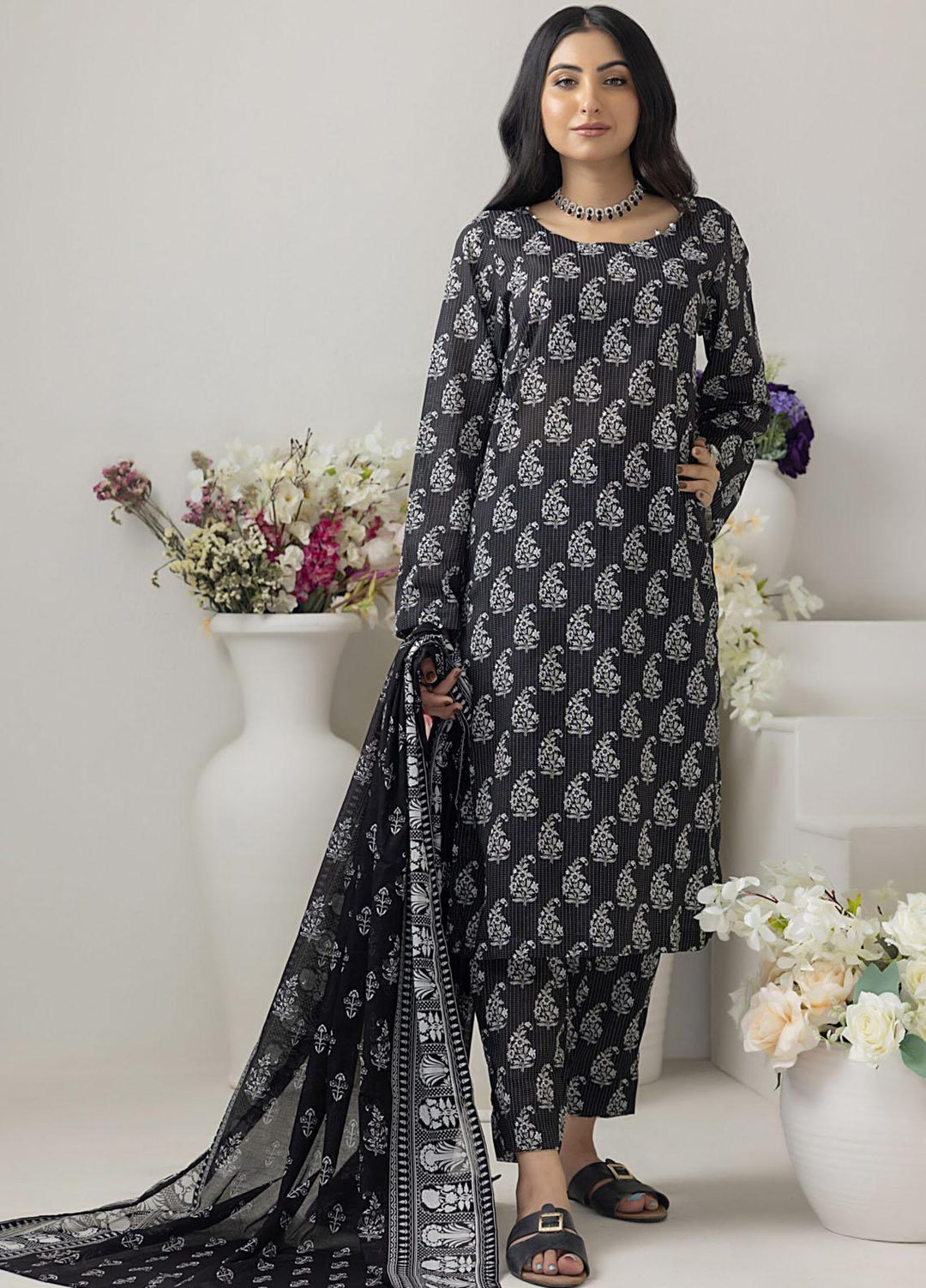 Salina By Regalia Textiles Printed Lawn Suits Unstitched 3 Piece RGT23BW-V4 D-02 - Summer Collection