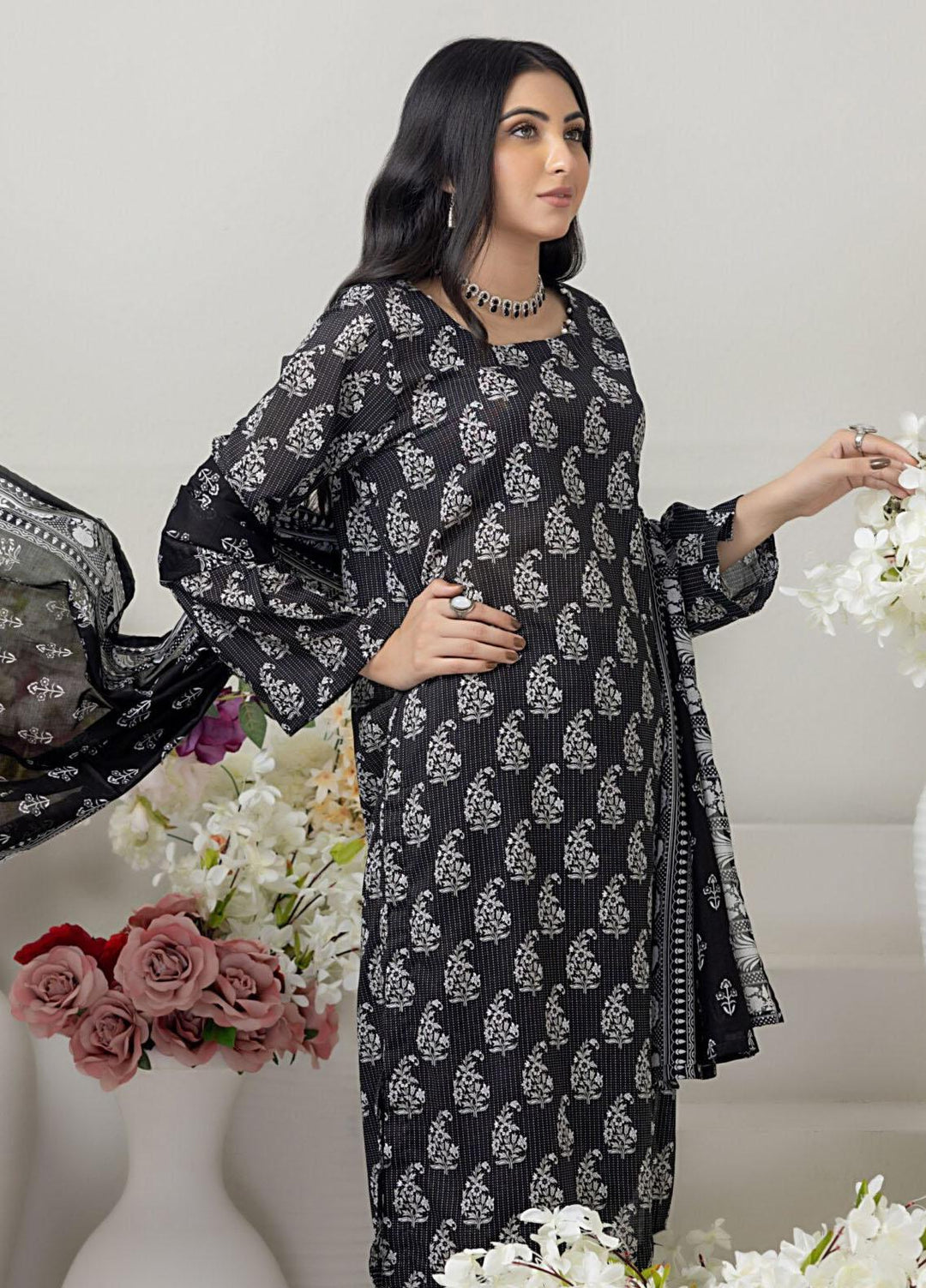Salina By Regalia Textiles Printed Lawn Suits Unstitched 3 Piece RGT23BW-V4 D-02 - Summer Collection