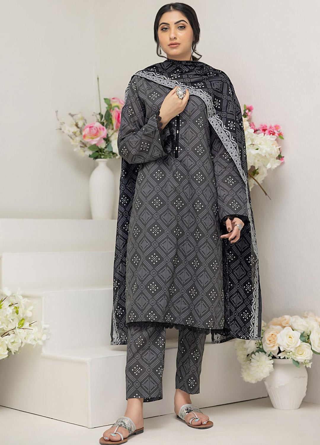 Salina By Regalia Textiles Printed Lawn Suits Unstitched 3 Piece RGT23BW-V4 D-05 - Summer Collection