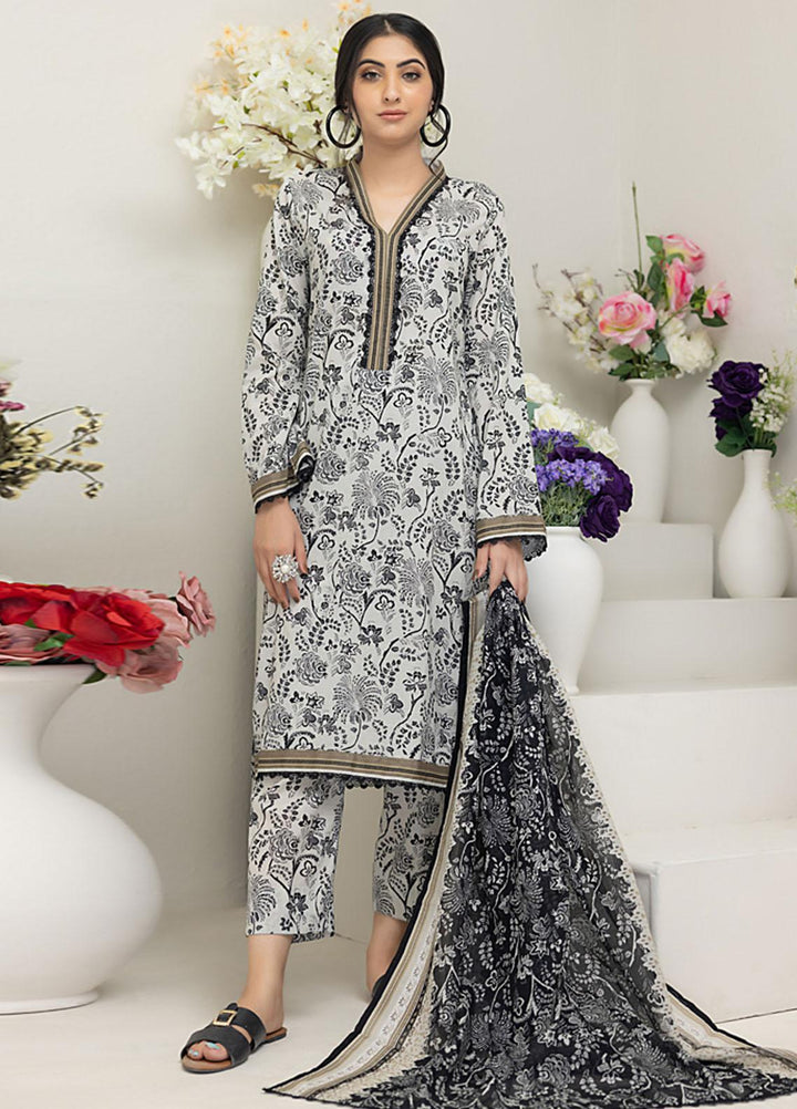 Salina By Regalia Textiles Printed Lawn Suits Unstitched 3 Piece RGT23BW-V4 D-08 - Summer Collection