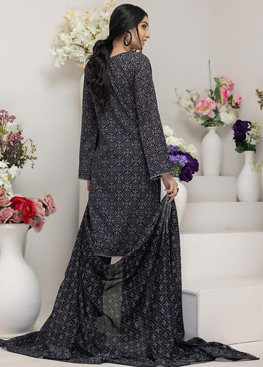 Salina By Regalia Textiles Printed Lawn Suits Unstitched 3 Piece RGT23BW-V4 D-10 - Summer Collection