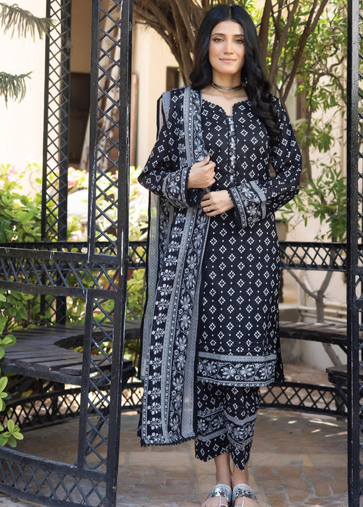 Salina By Regalia Textiles Printed Lawn Suits Unstitched 3 Piece RGT23BW 02 - Black & White Collection
