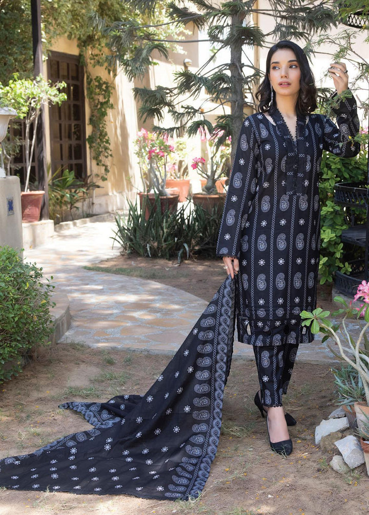 Salina By Regalia Textiles Printed Lawn Suits Unstitched 3 Piece RGT23BW 04 - Black & White Collection