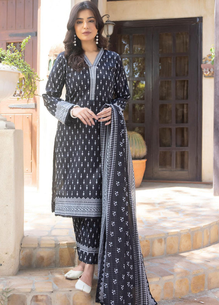 Salina By Regalia Textiles Printed Lawn Suits Unstitched 3 Piece RGT23BW 06 - Black & White Collection