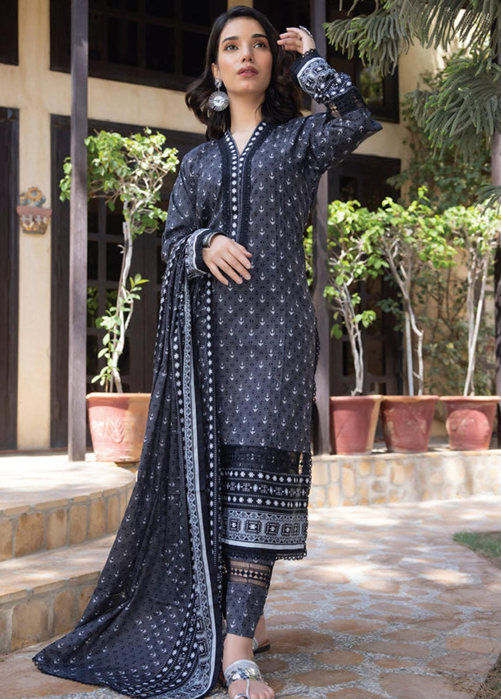 Salina By Regalia Textiles Printed Lawn Suits Unstitched 3 Piece RGT23BW 07 - Black & White Collection