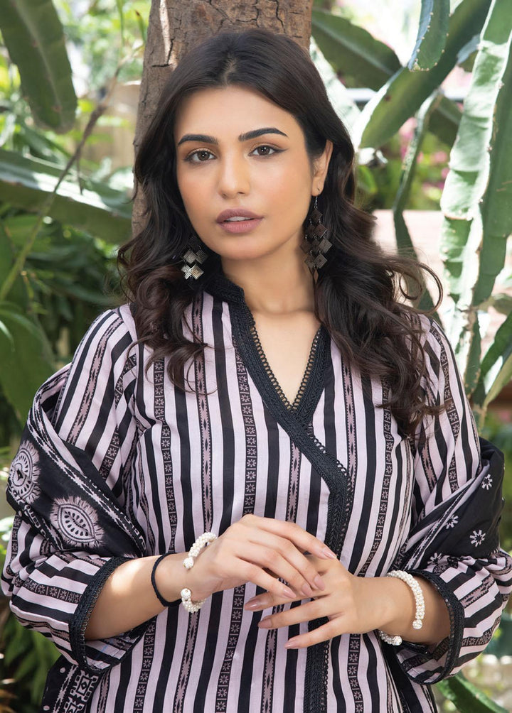 Salina By Regalia Textiles Printed Lawn Suits Unstitched 3 Piece RGT23BW 08 - Black & White Collection