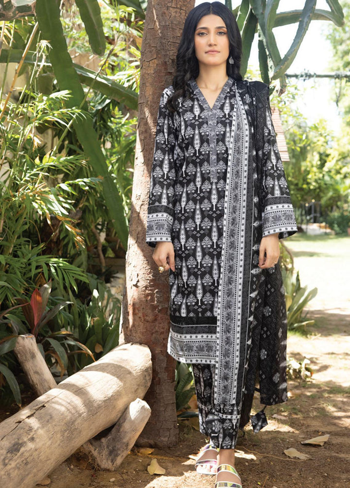 Salina By Regalia Textiles Printed Lawn Suits Unstitched 3 Piece RGT23BW 09 - Black & White Collection