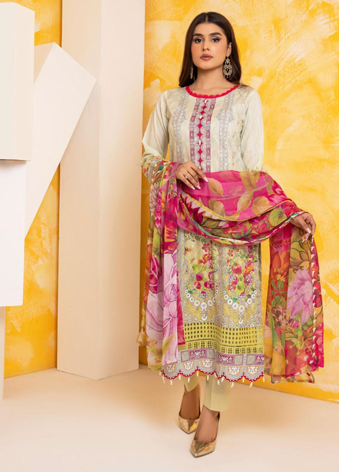 Salina By Regalia Textiles  Chikankari Suits Unstitched 3 Piece RGT22S 10 - Summer Collection