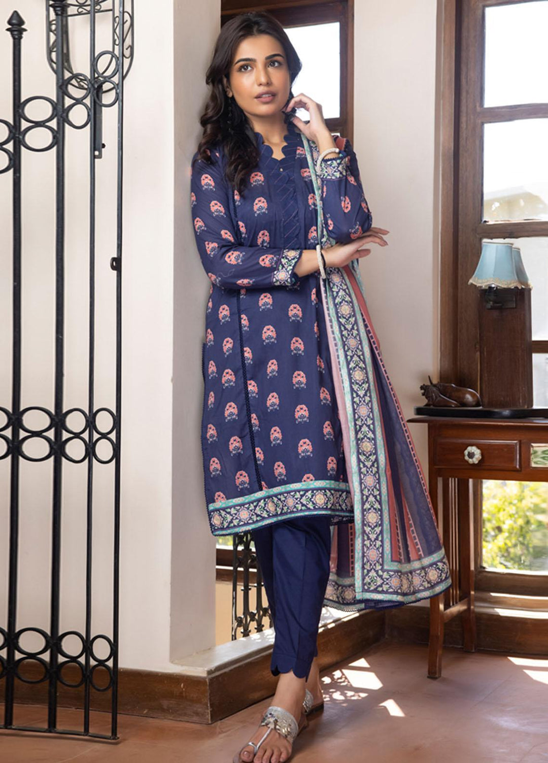 Salina By Regalia Textiles Printed Lawn Suits Unstitched 3 Piece RGT23SP-V13 D-01 - Summer Collection