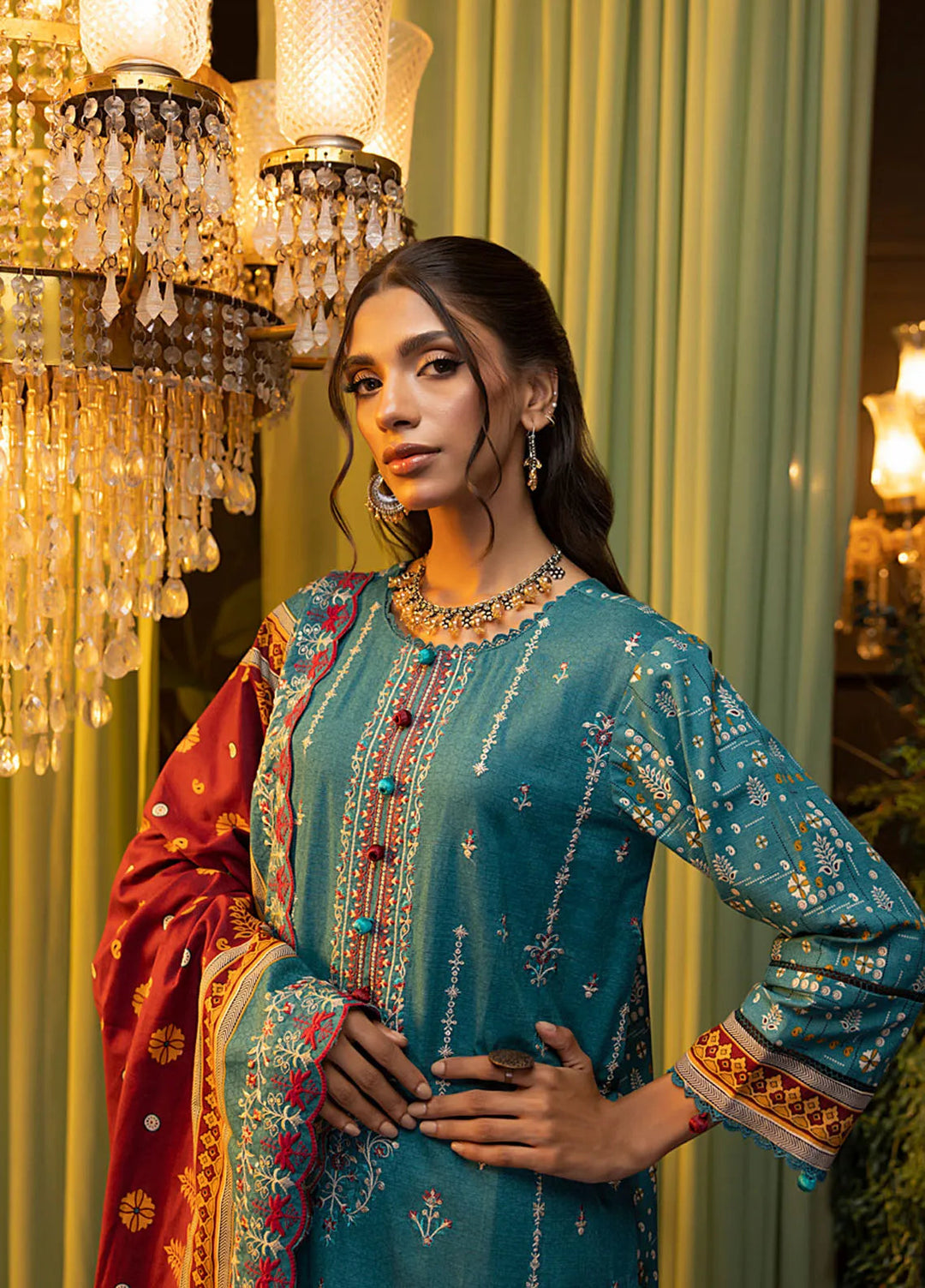 Salina by Regalia Textiles Embroidered Khaddar Suits Unstitched 3 Piece Kesh - Winter Collection