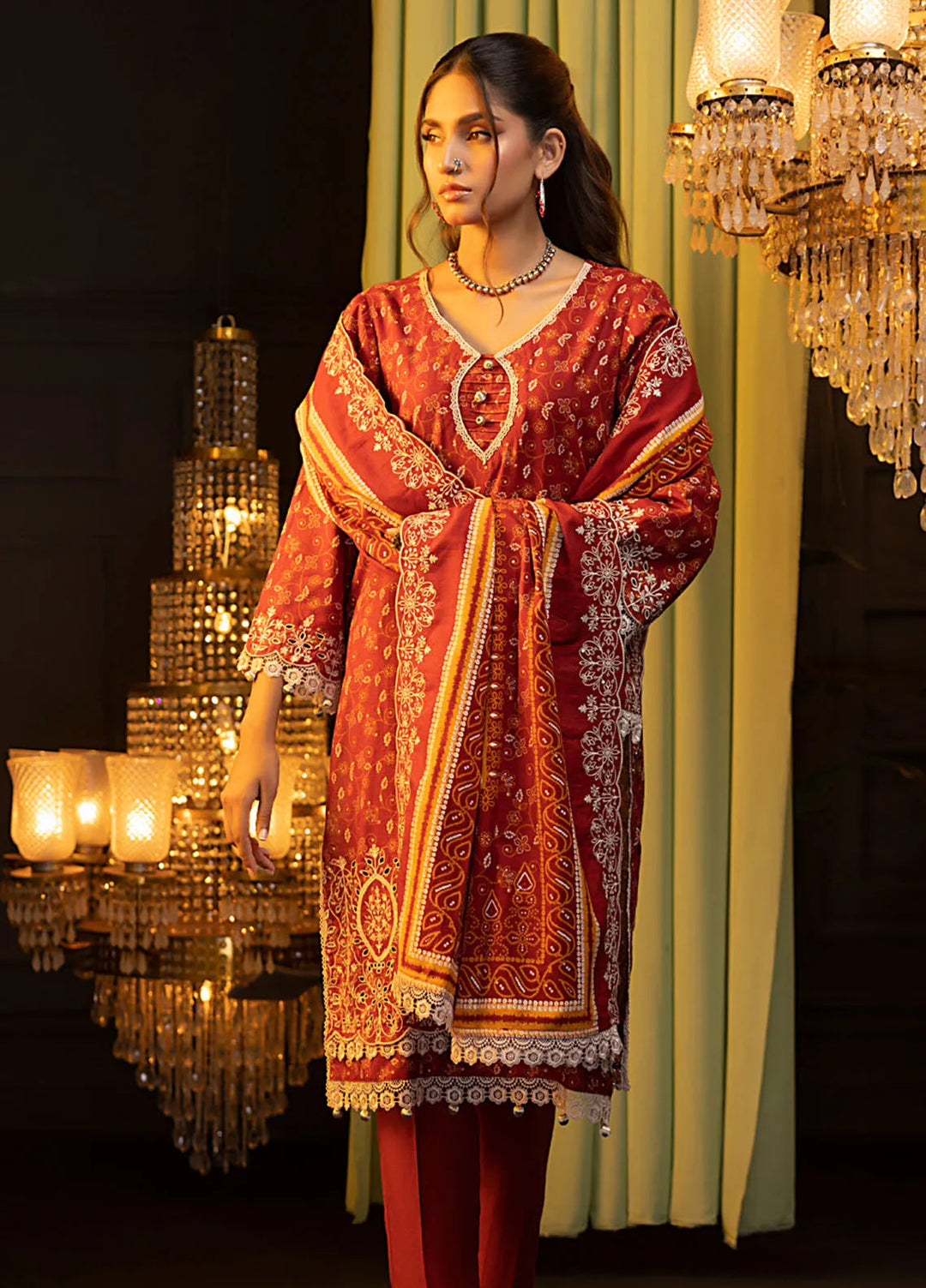 Salina by Regalia Textiles Embroidered Khaddar Suits Unstitched 3 Piece Qasr - Winter Collection