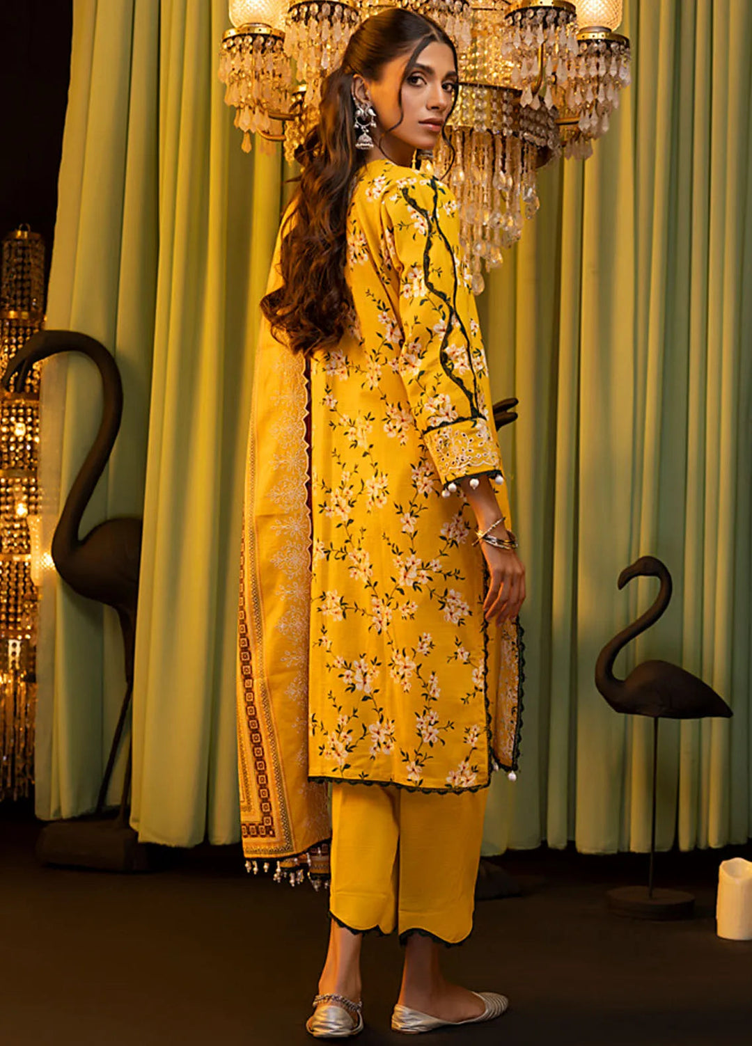 Salina by Regalia Textiles Embroidered Khaddar Suits Unstitched 3 Piece Sun Flower - Winter Collection