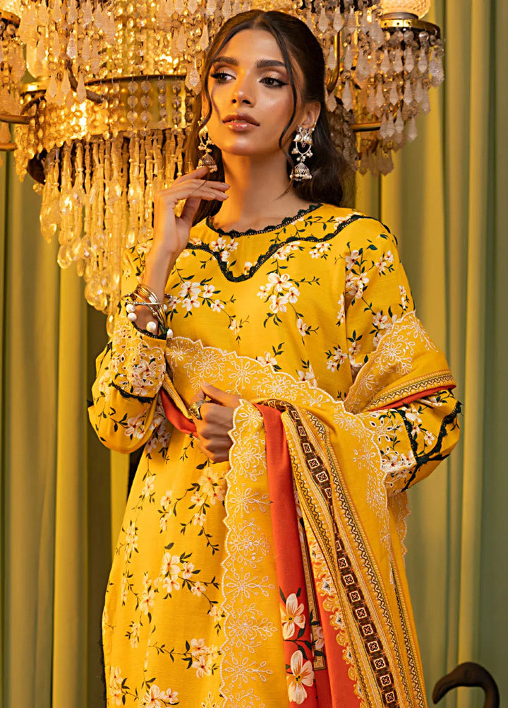 Salina by Regalia Textiles Embroidered Khaddar Suits Unstitched 3 Piece Sun Flower - Winter Collection