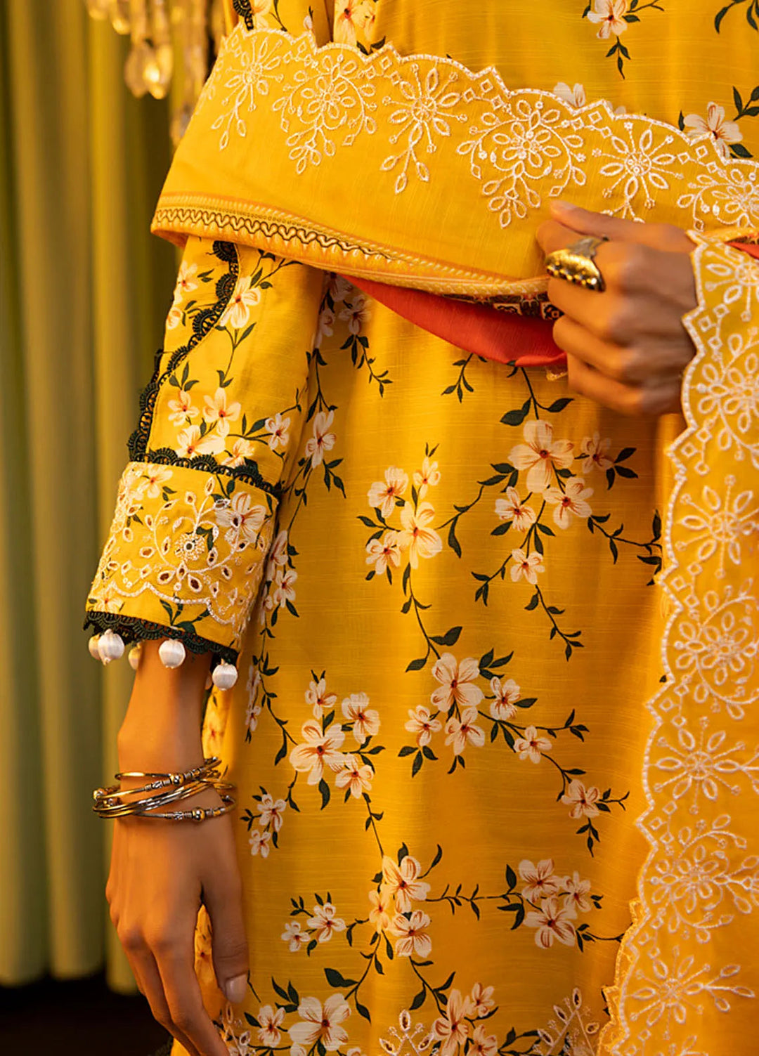 Salina by Regalia Textiles Embroidered Khaddar Suits Unstitched 3 Piece Sun Flower - Winter Collection