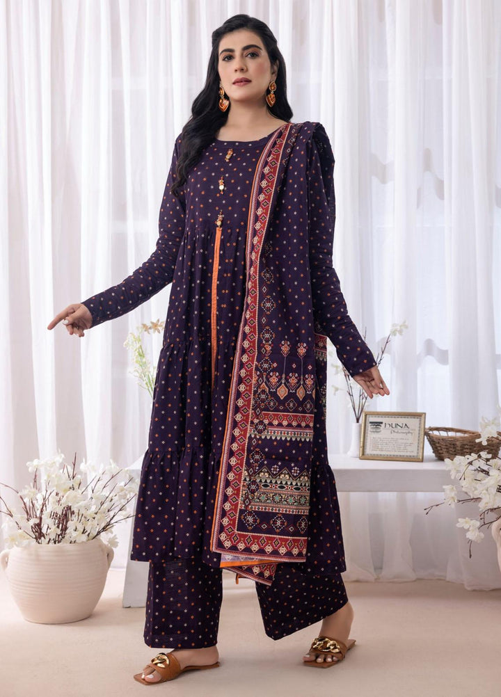 Salina By Regalia Textiles Printed Khaddar Suits Unstitched 3 Piece RGT23-S3 SSPK3-6 - Winter Collection