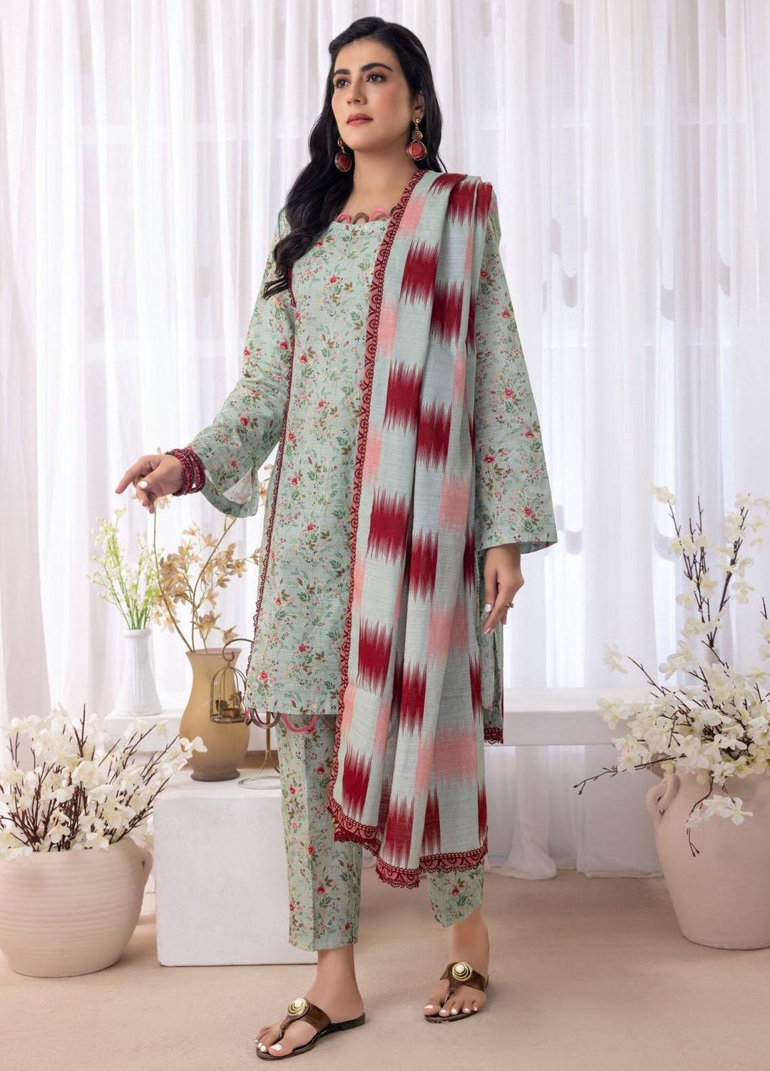 Salina By Regalia Textiles Printed Khaddar Suits Unstitched 3 Piece RGT23-S3 SSPK3-8 - Winter Collection