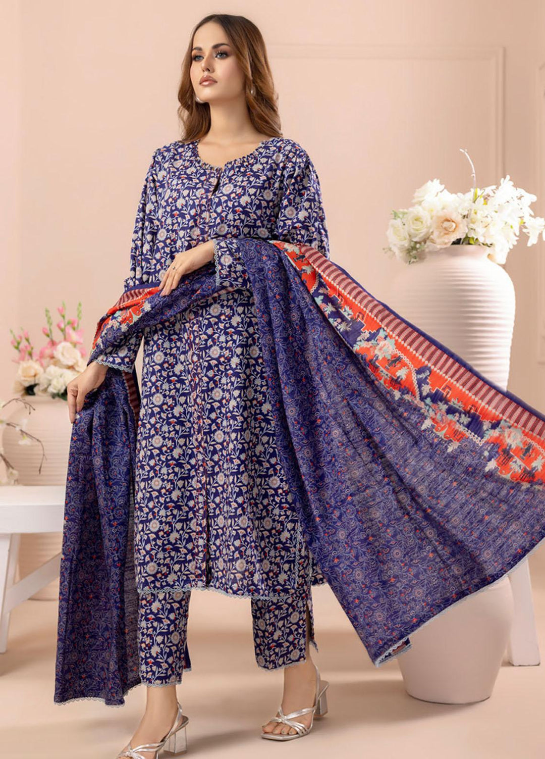 Salina By Regalia Textiles Printed Khaddar Suits Unstitched 3 Piece RGT23-S4 SSPK4-10 - Winter Collection