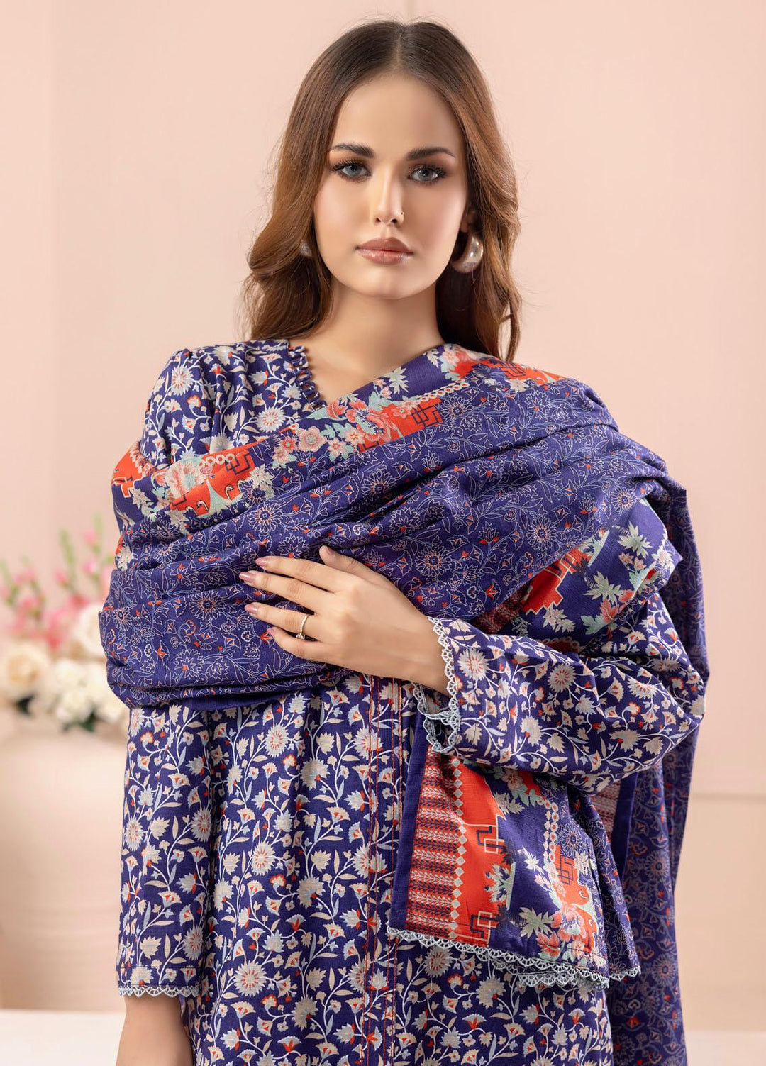 Salina By Regalia Textiles Printed Khaddar Suits Unstitched 3 Piece RGT23-S4 SSPK4-10 - Winter Collection