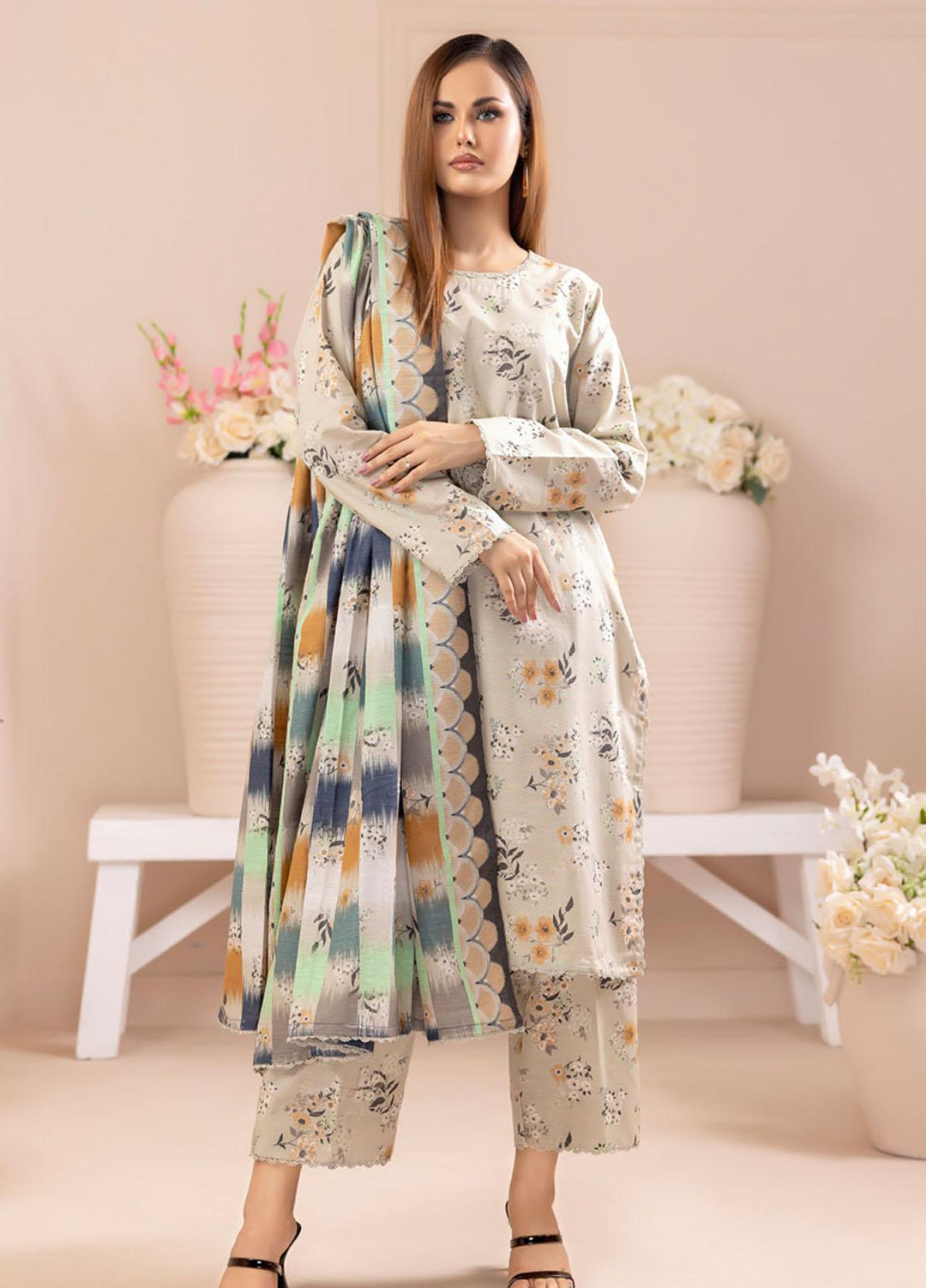 Salina By Regalia Textiles Printed Khaddar Suits Unstitched 3 Piece RGT23-S4 SSPK4-2 - Winter Collection