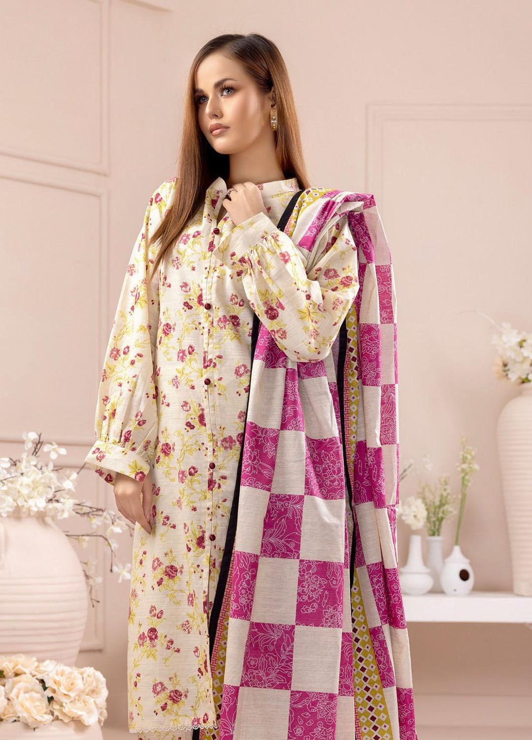 Salina By Regalia Textiles Printed Khaddar Suits Unstitched 3 Piece RGT23-S4 SSPK4-3 - Winter Collection