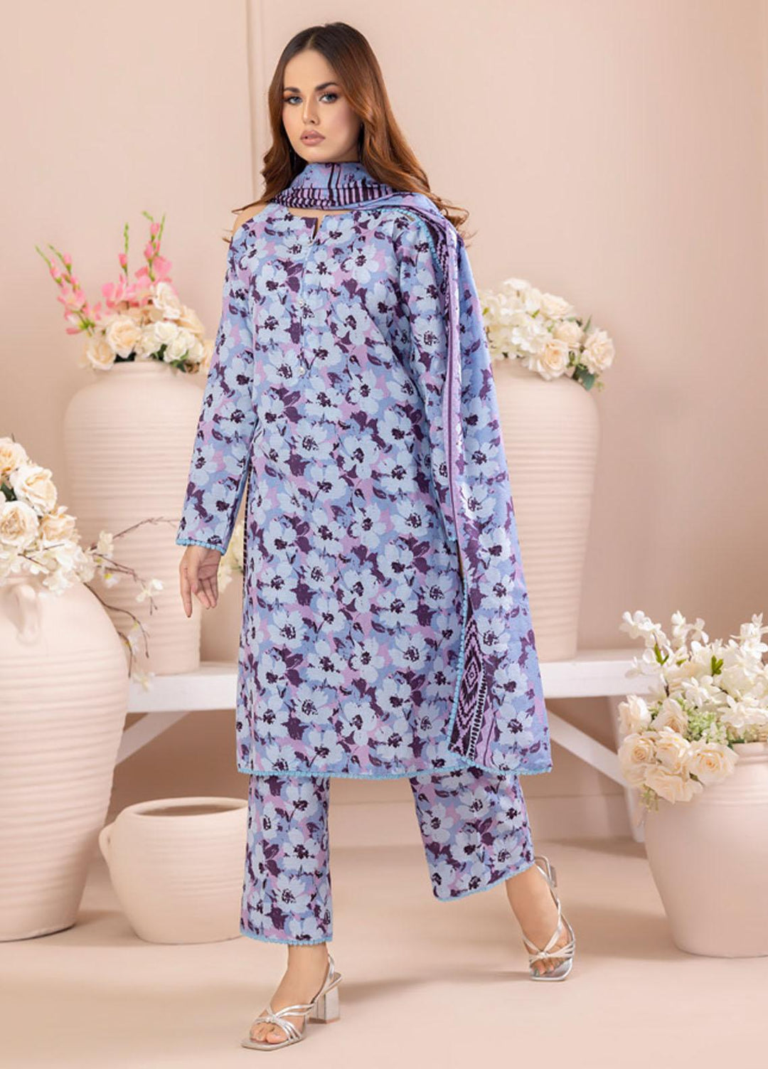 Salina By Regalia Textiles Printed Khaddar Suits Unstitched 3 Piece RGT23-S4 SSPK4-7 - Winter Collection