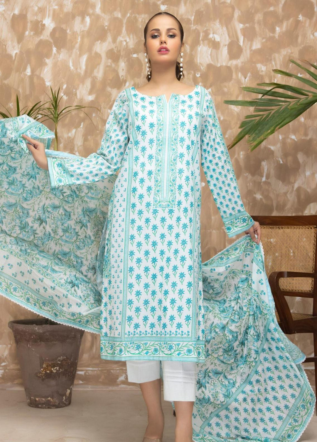 Salina By Regalia Textiles Printed Lawn Suits Unstitched 3 Piece RGT23S-V18 D-07 - Summer Collection