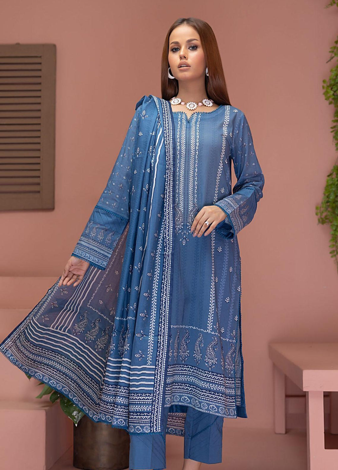 Salina By Regalia Textiles Printed Lawn Suits Unstitched 3 Piece RGT23S-V18 D-09 - Summer Collection