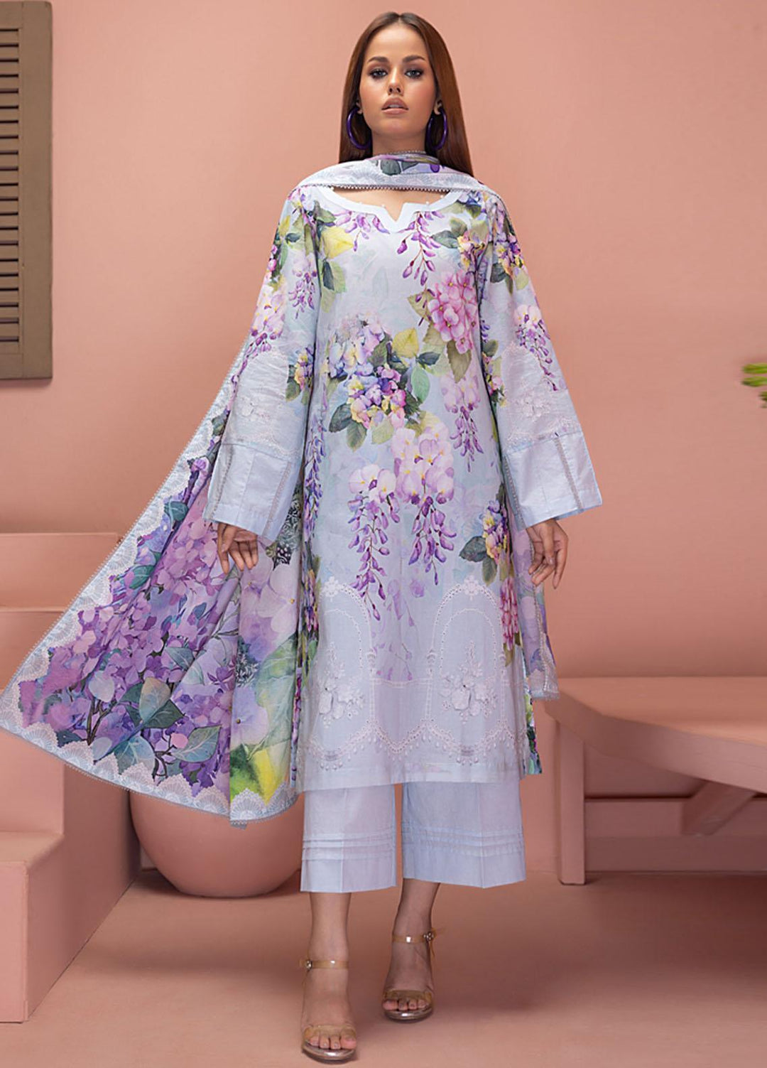 Salina By Regalia Textiles Printed Lawn Suits Unstitched 3 Piece RGT23S-V18 D-10 - Summer Collection