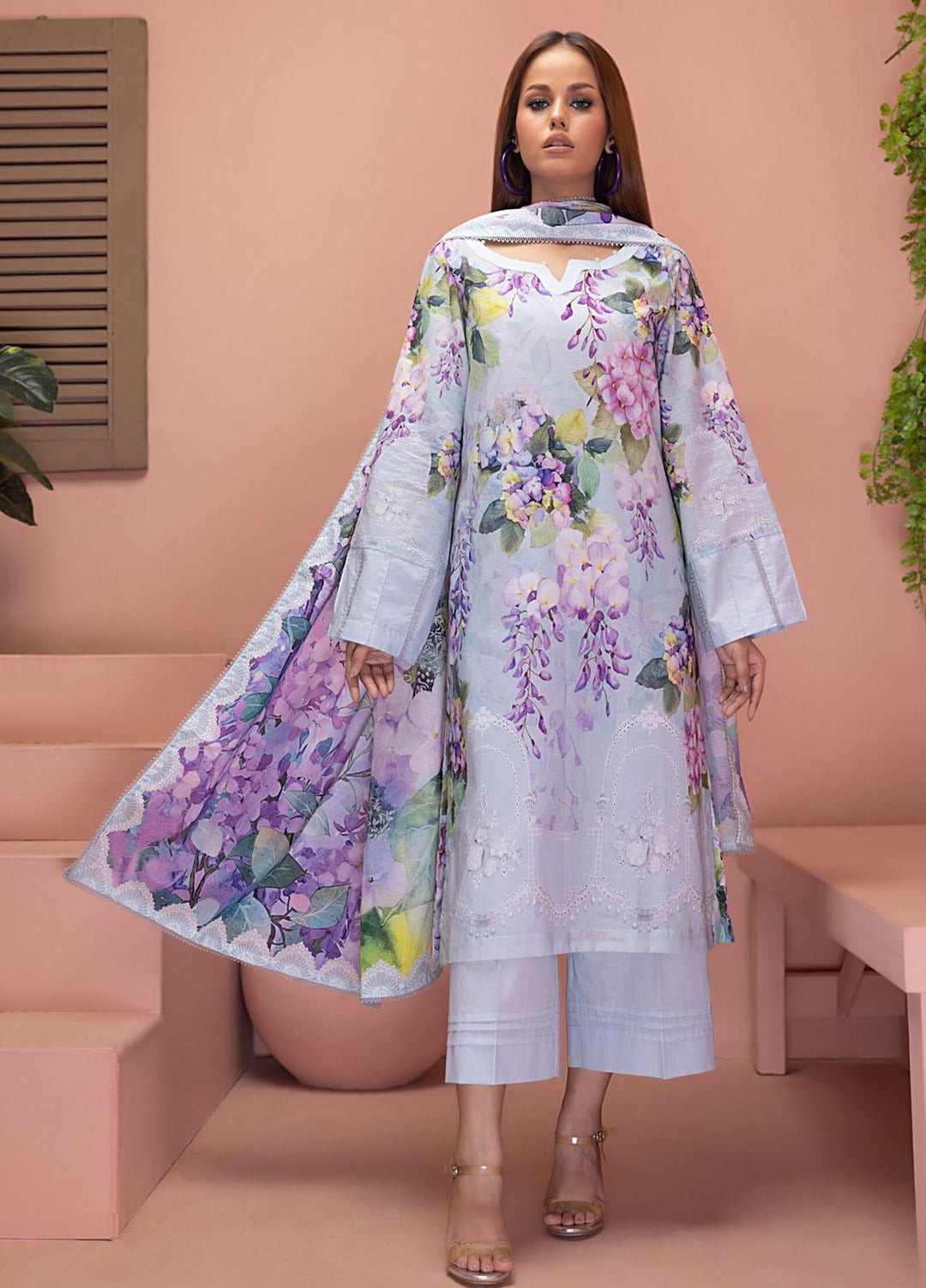 Salina By Regalia Textiles Printed Lawn Suits Unstitched 3 Piece RGT23S-V18 D-10 - Summer Collection