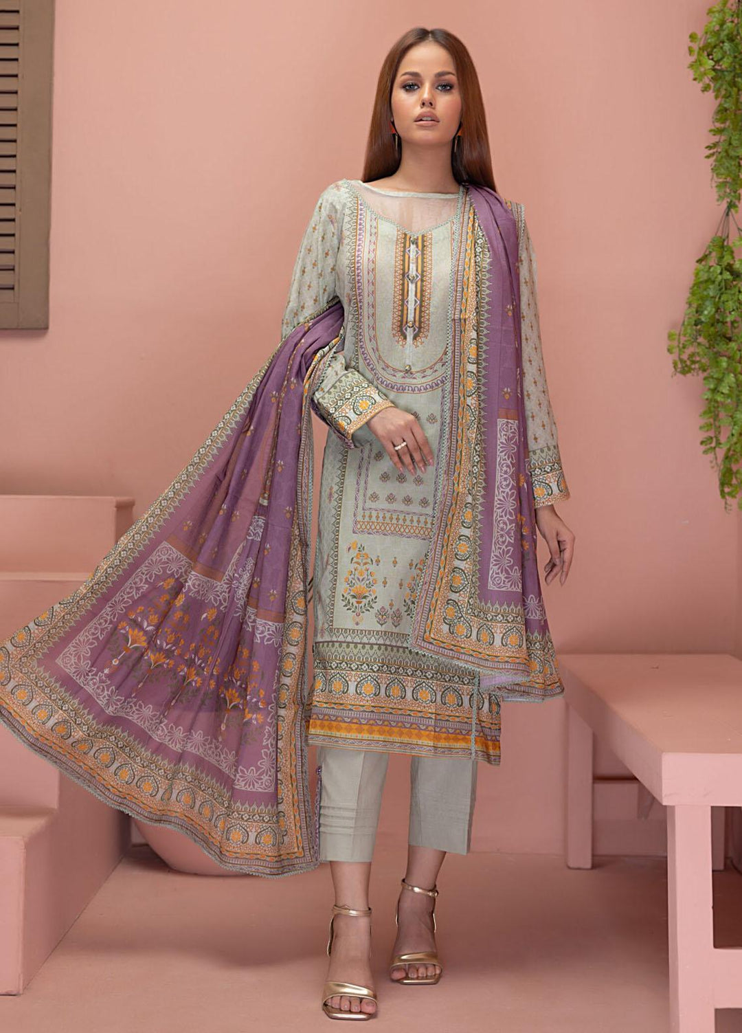 Salina By Regalia Textiles Printed Lawn Suits Unstitched 3 Piece RGT23S-V18 D-11 - Summer Collection