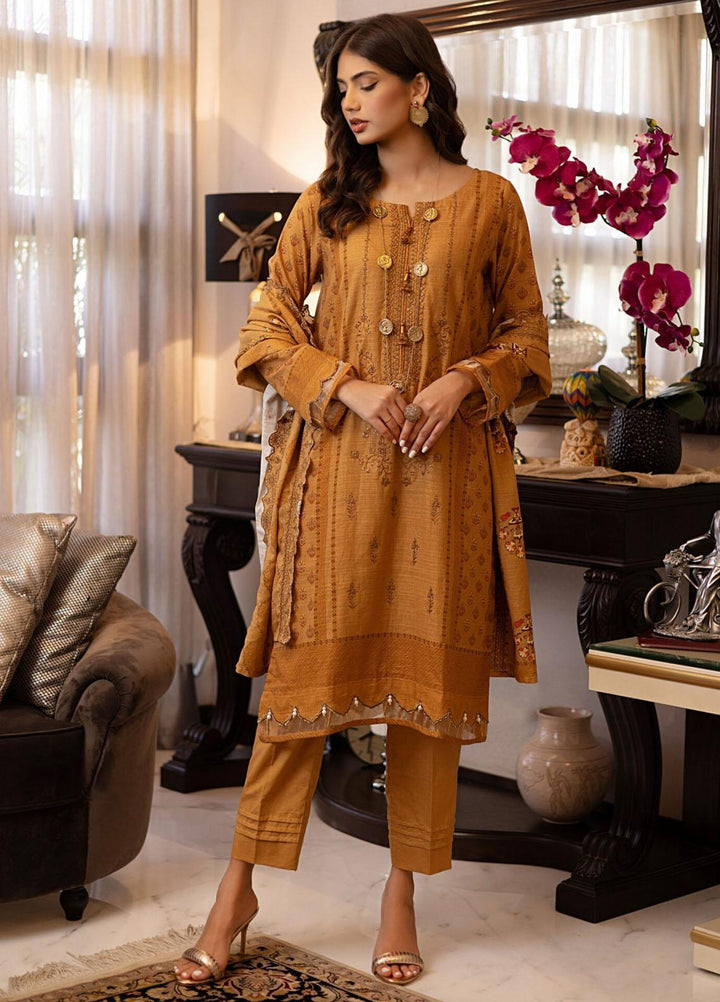 Salina By Regalia Textiles Embroidered Khaddar Suits Unstitched 3 Piece RGT23-SCW SPCWD-1 - Winter Collection