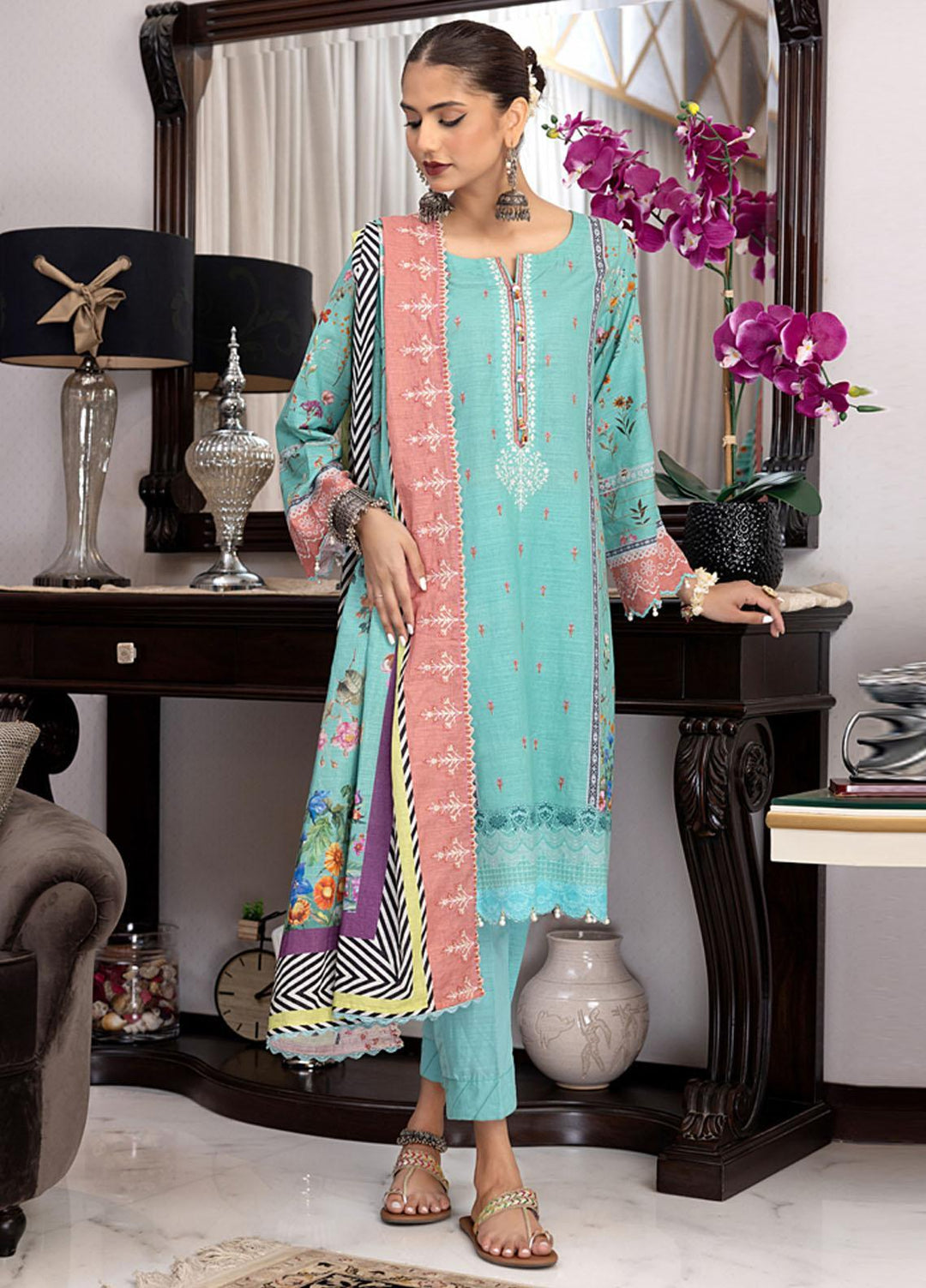 Salina By Regalia Textiles Embroidered Khaddar Suits Unstitched 3 Piece RGT23-SCW SPCWD-10 - Winter Collection